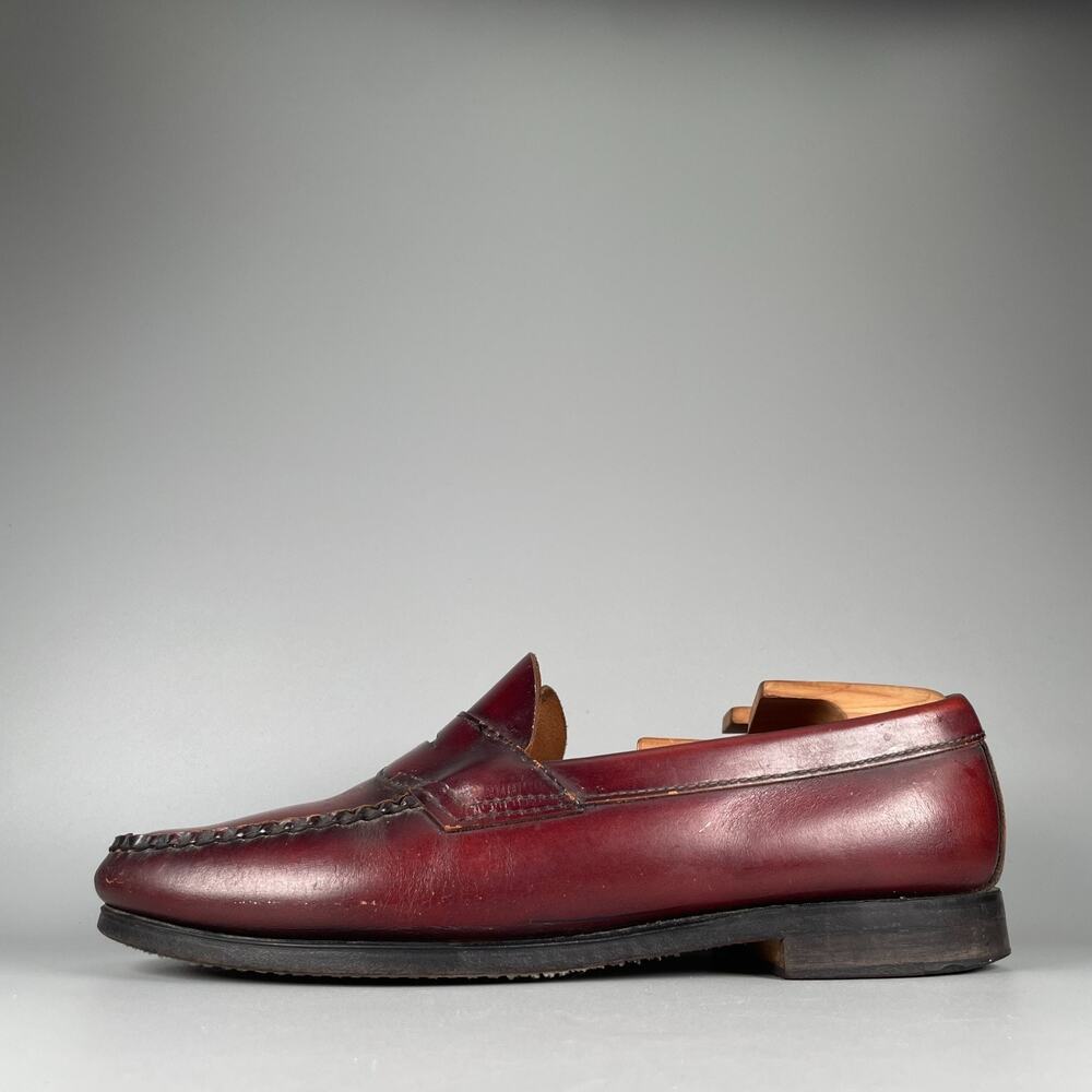 GH Bass & Co Weejuns Men's 10 D Burgundy Oxblood Penny Loafers Dress Shoe Casual